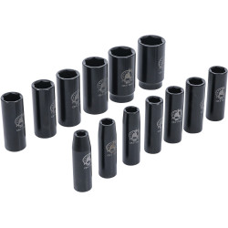 Sada nadstavcov na rázový uťahovák 1/2`, 10-32mm, 13ks Sada nadstavcov na rázový uťahovák 1/2`, 10-32mm, 13ks